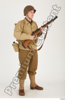  U.S.Army uniform World War II. ver.2 army poses with gun soldier standing whole body 0016.jpg